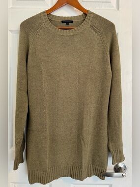 Ça va de soi Cactus Green Egyptian Mako Cotton Tunic Raglan Sweater - Large